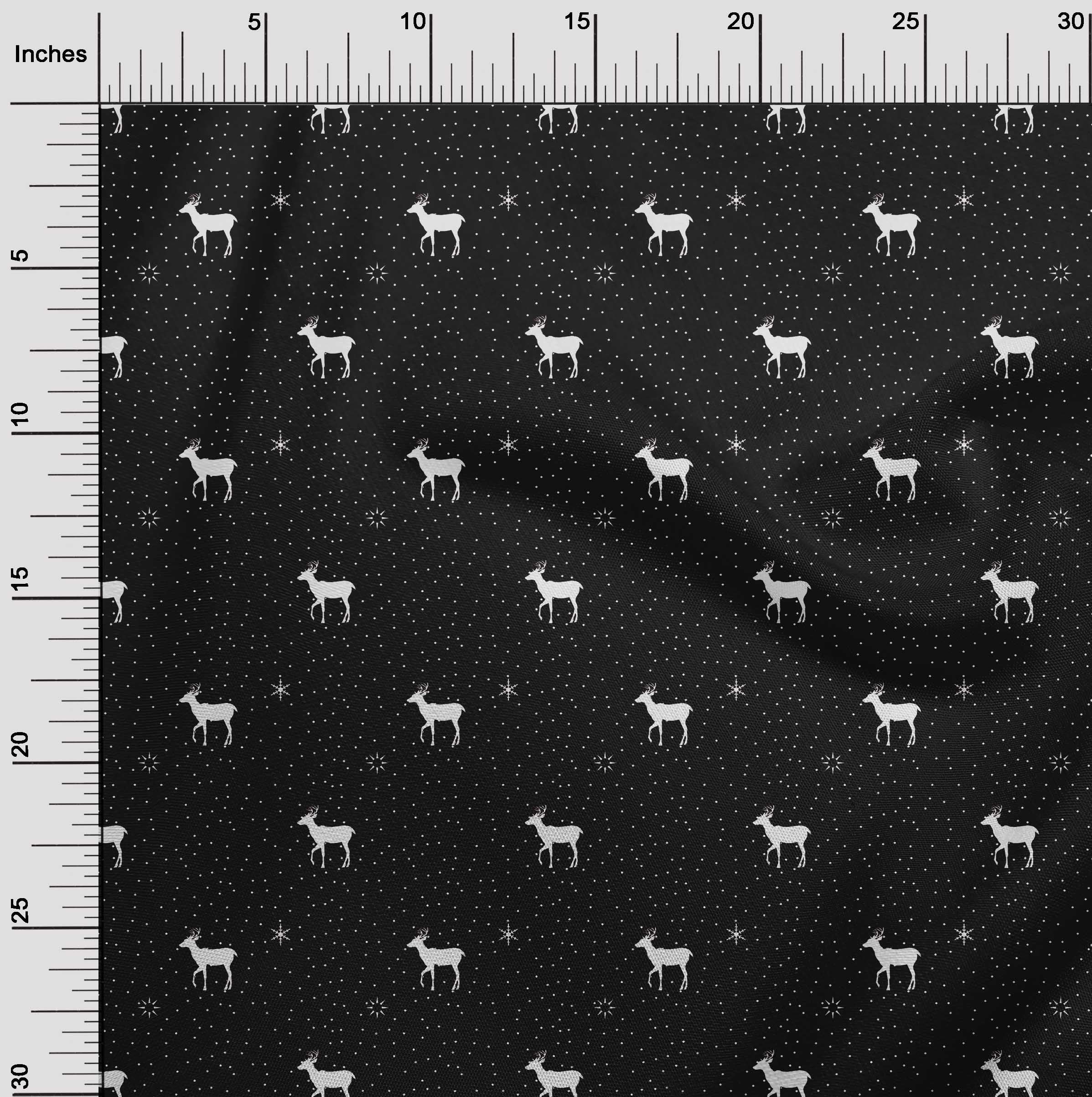oneOone Silk Tabby Black Fabric Christmas Dress Material Fabric Print Fabric By The Yard 42 Inch Wide