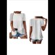 thumbnail image 3 of Blusas de Verano con Ojales para Mujer 2025, Blusas Asimétricas de Moda para Verano, Blusas de Color Liso para Salir, Blancas, Talla M, 3 of 9