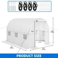 thumbnail image 3 of Dextrus 10x6.6ft Large Walk-in Greenhouse with Sturdy Frame and Doors for Plant Gardening, White, 3 of 10