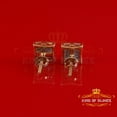 thumbnail image 4 of King of Bling's Real 0.15ct Gold Diamond 10K Yellow Square Stud Earrings For Women And Men, 4 of 12
