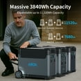 thumbnail image 4 of ABOK Ark3600 Portable Power Station 3840Wh 3600W Solar Generator LiFePO4 Battery for Home Backup and Outdoor Use, 4 of 9