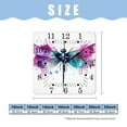 thumbnail image 2 of 10 Inch Wall Clock Battery Operated Square Clock for Office, Kitchen, Outdoor, Living Room,Violet Dragonfly Picture, 2 of 4