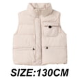 thumbnail image 2 of Chaleco acolchado cálido con capucha para niñas y niños, ropa de abrigo con forro de franela suave y aislante (blanco y morado), 2 of 5