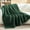 Deep Green, variant on General Twin Size Chunky Chenille Knit Bed Blankets, Lightweight Breathable Summer Throws, Luxe Soft Fuzzy Cozy Basket Woven Stitch Decorative Blanket for Bed, Couch, 60x80 Inch, Grey Blue
