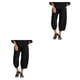 thumbnail image 2 of Minnieouse Pantalones transpirables de algodón y lino con cintura elástica para informal, pantalones holgados para mujer, camisetas anchas sin Type9 NO9, 2 of 6