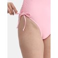 thumbnail image 5 of No Boundaries Women's and Women's Plus Cinched High Leg One Piece Swimsuit, Sizes XXS-XXL, 5 of 5
