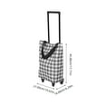 thumbnail image 2 of FRCOLOR Portable Foldable Shopping Cart with Wheels for Grocery Shopping Black Oxford Cloth 1 Piece, 2 of 8