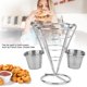 thumbnail image 1 of Patatas Fritas, Canasta de Patatas Peque?as con Dise?o de Cono con Portavasos para Salsa, Vajilla para Presentación de Alimentos, Utilizado para contener Bocadillos/Filete de P Cocina Octpeak NO, 1 of 7