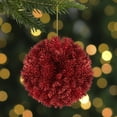 thumbnail image 2 of Northlight Glitter Pine Christmas Ball Ornament - Red - 6", 2 of 5