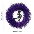 thumbnail image 3 of HmNPlay 18 Inch UV-Resistant Halloween Wreath with Witch Decor and Rustic Welcome Sign - Durable Fade-Proof Front Door Decor for All Seasons, Indoor Outdoor Use, 3 of 7
