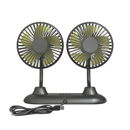 

IMSHIE Car Fan Dual Heads | Electric Dual Head Fans | Vehicle Fans-360 Degree Rotation Strong Wind Auto Cooling Air Fan-Ventilation Ideal for Cars Homes Desks Offices