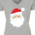 thumbnail image 4 of Inktastic Santa Claus, Smiling Santa, Santa Hat, Christmas Women's V-Neck T-Shirt, 4 of 5