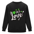 thumbnail image 6 of WREESH Mens Crewneck Sweatshirts Graphic Valentine's Day Love Printed Crewneck Sweatshirts Casual Pullover Black, 6 of 6
