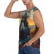 thumbnail image 3 of Balery Sunset Meditating Bichon Frise Camisetas sin mangas para hombre, absorbe la humedad y protege contra el mal olor.-Medium, 3 of 7