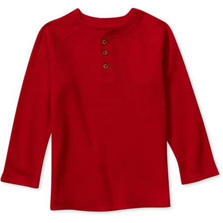 B18m Red Ls Henley Tee