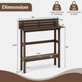 thumbnail image 3 of Costway Table de Bar d'Extérieur de 48 Pouces avec Tablette de Rangement et Patins de Pieds Ajustables pour Spa Brun, 3 of 10