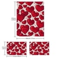 thumbnail image 4 of Pratyus Hearts Red Pattern Romantic Valentine's Day Design 3-Piece Bedding Set for Bedroom Home Decor Easy to Clean and Care 87x68in, 4 of 8