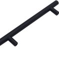 thumbnail image 2 of Tiradores De Puertas De Armarios Manija de barra en T Manijas de puerta de gabinete Euro para cocina/dormitorio/baño (negro 180 mm), 2 of 7