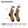 thumbnail image 2 of Fotbe Daisy Sunflower Lazy Cat Calcetas Largas con Estampado para Hombre y Mujer – Calcetas de Compresión Transpirables y Elásticas, Viajar y Uso Diario Talla 5-11, 2 of 6
