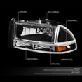 thumbnail image 2 of DNA Motoring  For 97-04 Dodge Dakota Durango Black Amber Corner Headlight Bumper Parking Lamps, 2 of 7