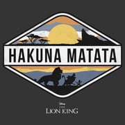 Mens Lion King Hakuna Matata National Park Emblem Graphic Tee Charcoal Heather Medium