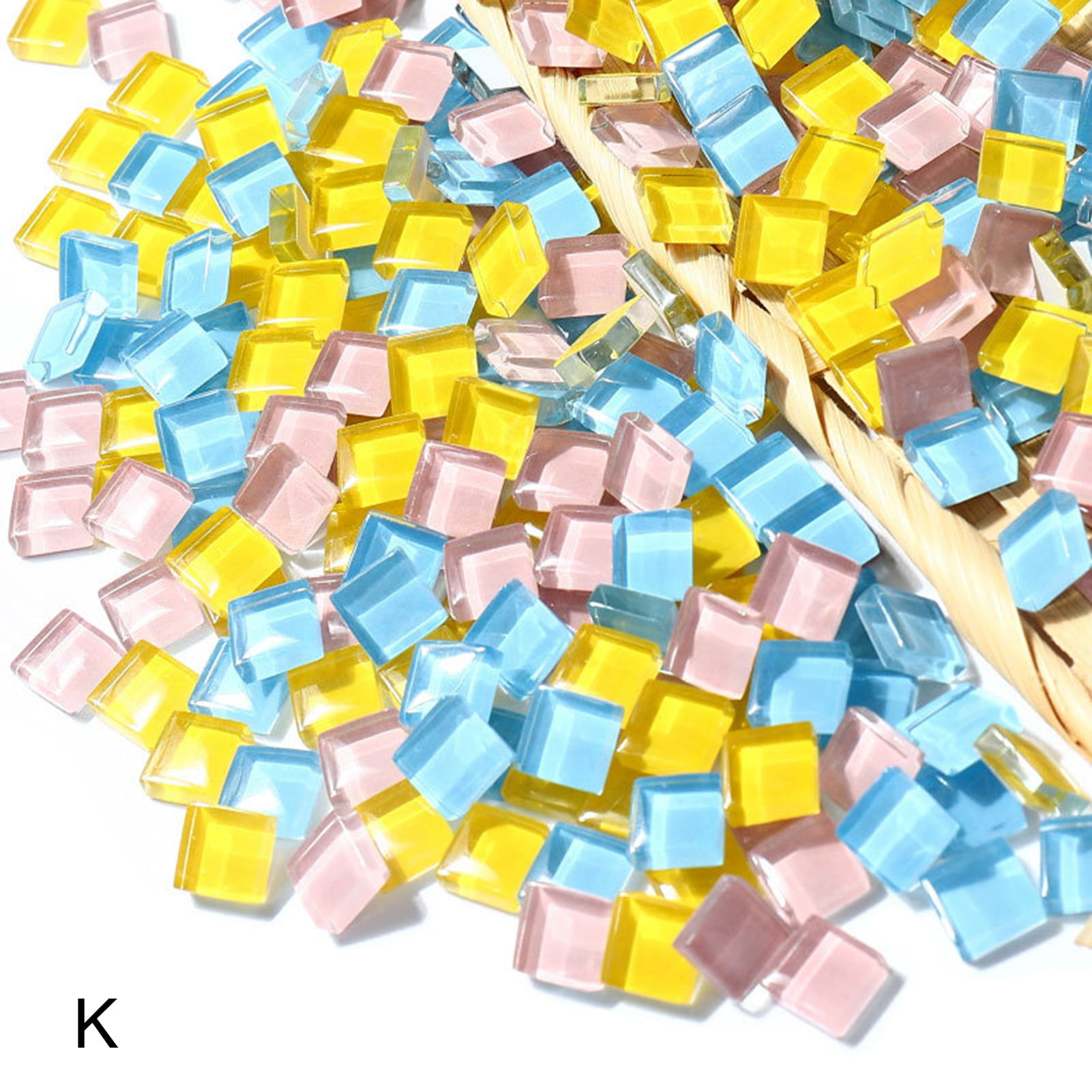 SamFansar Mosaic Glass Tiles Craft Mosaic Tiles 300pcs Mosaic Glass Tiles Craft Mosaic Tiles for