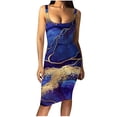 thumbnail image 2 of SMihono Robe d'Été pour Femmes Grande Taille Mode Décontractée Sexy Imprimée Épaule Dénudée Débardeur Sans Manches Ajustée, 2 of 4