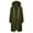Army Green, variant on Womens Long Jacket Fall Winter Long Sleeve Thickening and Fleece Casual Zip up Jacket with Pocket Hooded Long Sweater Coat Navy L