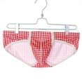 thumbnail image 5 of FhsagQ Underwear Mens Bikini Underwear Low Rise Silk Men Low Waisted Checkered Printed and Breathable Triangular Underwear Casual Loose Comfortable and Stylish Underwear Red L, 5 of 5