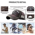 thumbnail image 2 of Men's Cap Retro Style Breathable, Baseball Cap For Unisex Pure Cotton, Adjustable Summer Baseball Hat - Head Circumference 56-60cm, 2 of 5
