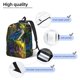 thumbnail image 3 of Balery Cute Blue Frog Mochila Clásica Impresa Básica para Viaje, Mochila Escolar Resistente al Agua, Mochila de Lona con Correas Ajustables-Medium, 3 of 5