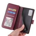 thumbnail image 3 of Allytech Samsung Galaxy Note 20 Wallet Case with 9 Card Slots & Zipper Pouch for Women Men, Magnetic Closure Kickstand Durable PU Leather Wristlet Strap Folio Flip Luxury Cover - Winered, 3 of 10