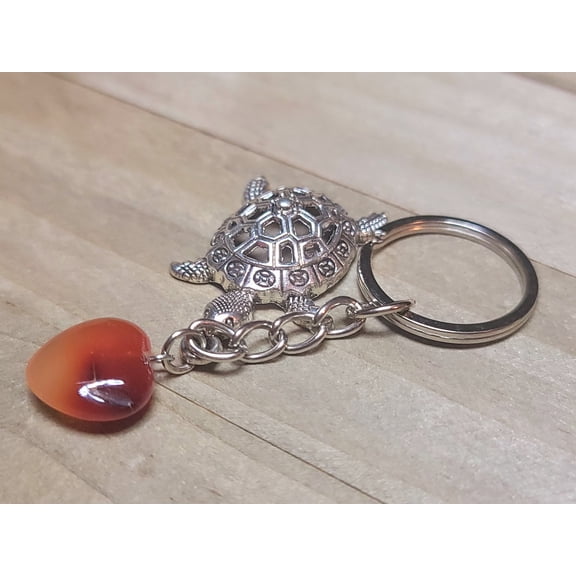 Carnelian Natural Healing Stone Keychain For Protection