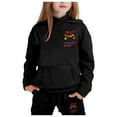 thumbnail image 2 of Toddler Winter Girls Outfits Set Tracksuit With Print Hoodie Joggers Warm Kids, 2 of 4
