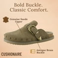 thumbnail image 6 of Cushionaire Bronco Suede Slip On Studded Women's Clogs – Genuine Suede Leather Clogs with Adjustable Buckle and Studded Detailing, Stylish Fall Shoes for Women, 6 of 19