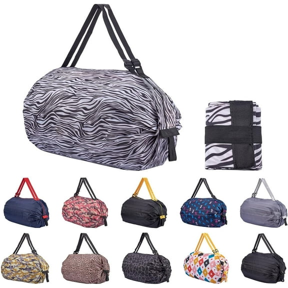 Polyester Portable Shopping Bag Collapsible Shopping Bag High-capacity White 81~81.5x7.8~80x0.7~0.8cm