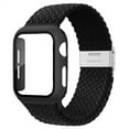 thumbnail image 1 of ALMNVO Braided Solo Loop Band Compatible with Apple Watch Bands with Case 41mm 38mm 40mm,Stretch Nylon Elastic Strap with Glass Screen Protector Case for iWatch Series 7 6 SE 5 4 3 2 1, 1 of 6