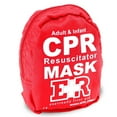 Ever Ready First Aid Adult & Infant CPR Mask Emergency Medical Kit, Red