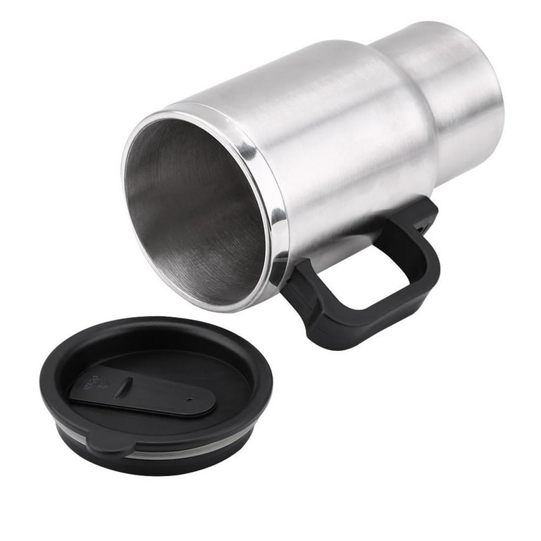 Rely2016 12V Car Heating Cup Stainless Steel Travel Coffee Cup Insulated Heated Thermos Mug 1 PC