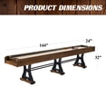 thumbnail image 2 of 12 ft. Coventry Shuffleboard Table, Includes Accessories by Barrington Billiards, 2 of 8