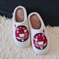 thumbnail image 5 of Cute Cartoon House Slippers for Women Winter Plush Non Slip Walking Slippers Comfortable Slip On Cotton Shoes, 5 of 6