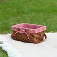 thumbnail image 6 of Vintiquewise Small Rectangular Picnic Basket Lined with Gingham Lining, 6 of 8