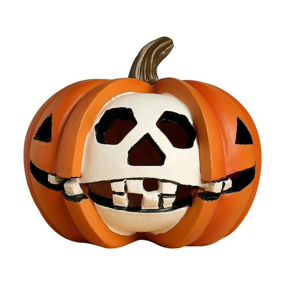 Ghost-Face Pumpkin Halloween Tabletop Signs