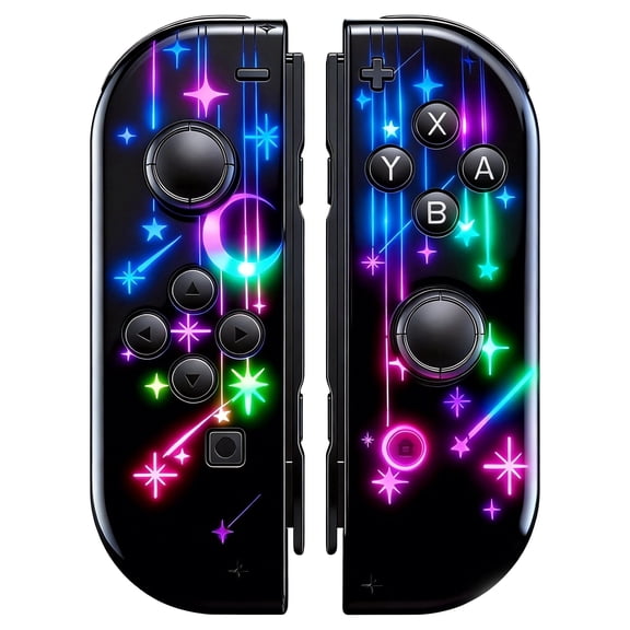 Game Controller for Switch,Wireless Joypad Controllers Replacement with RGB Lighting,Support Dual Vibration,Motion Control,Screenshot,Wake-up Function