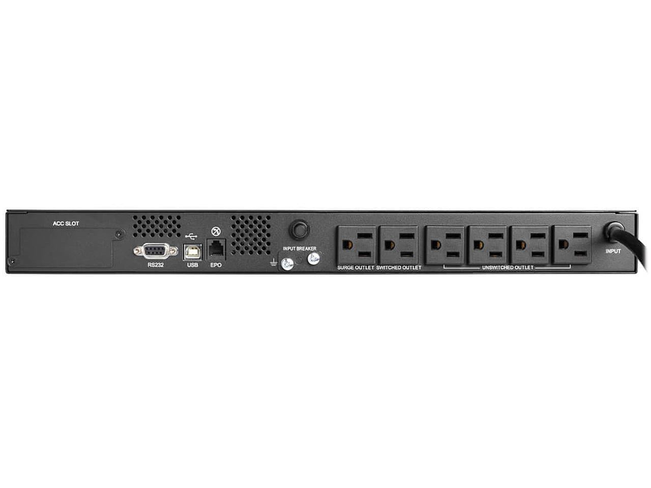 Tripp Lite SMART500RT1U 6-Outlet 500VA Rack/Tower AVR UPS System