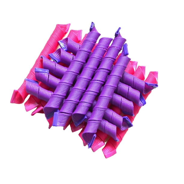 1 juego de rodillos para el cabello Fácil de usar Función potente Plásticos Útiles rulos auxiliares Rizador de peluquería para cabello largo Cuidado del cabello rosa rojo + púrpura oscuro Guardurnaity CE011620-02