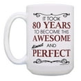 thumbnail image 3 of ThisWear 80th 80 Years Awesome 80th Birthday Gift 15oz Ceramic Coffee Mug with Handle, 3 of 7