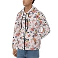 thumbnail image 3 of Honeii Rose Flowers Print Hoodies for Men, Pullover & Full Zip, Breathable Zip up Hoodie, Sweatshirt-Small, 3 of 5