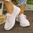 thumbnail image 4 of Pandaie Womens Walking Shoes Breathable Running Tennis Slip on Sneakers Sport Workout Gym Athletic Casual Shoes for Travel Work Red 7, 4 of 9