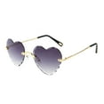 thumbnail image 1 of Lunettes de Cyclisme pour Femmes Sans Monture en Forme de Cœur Lunettes de Soleil à la Mode en Forme de Cœur Lunettes de Soleil Mignonnes en Forme de Cœur pour Activités Extérieures Usage Quotidien, 1 of 3